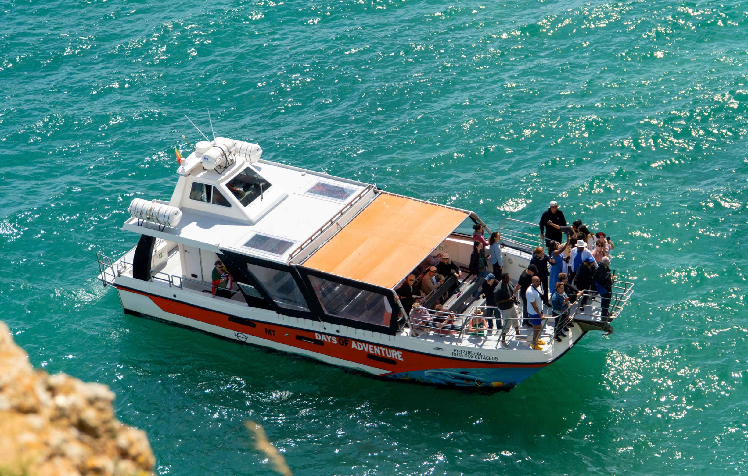 Scenic catamaran tour with views of Benagil cave formations