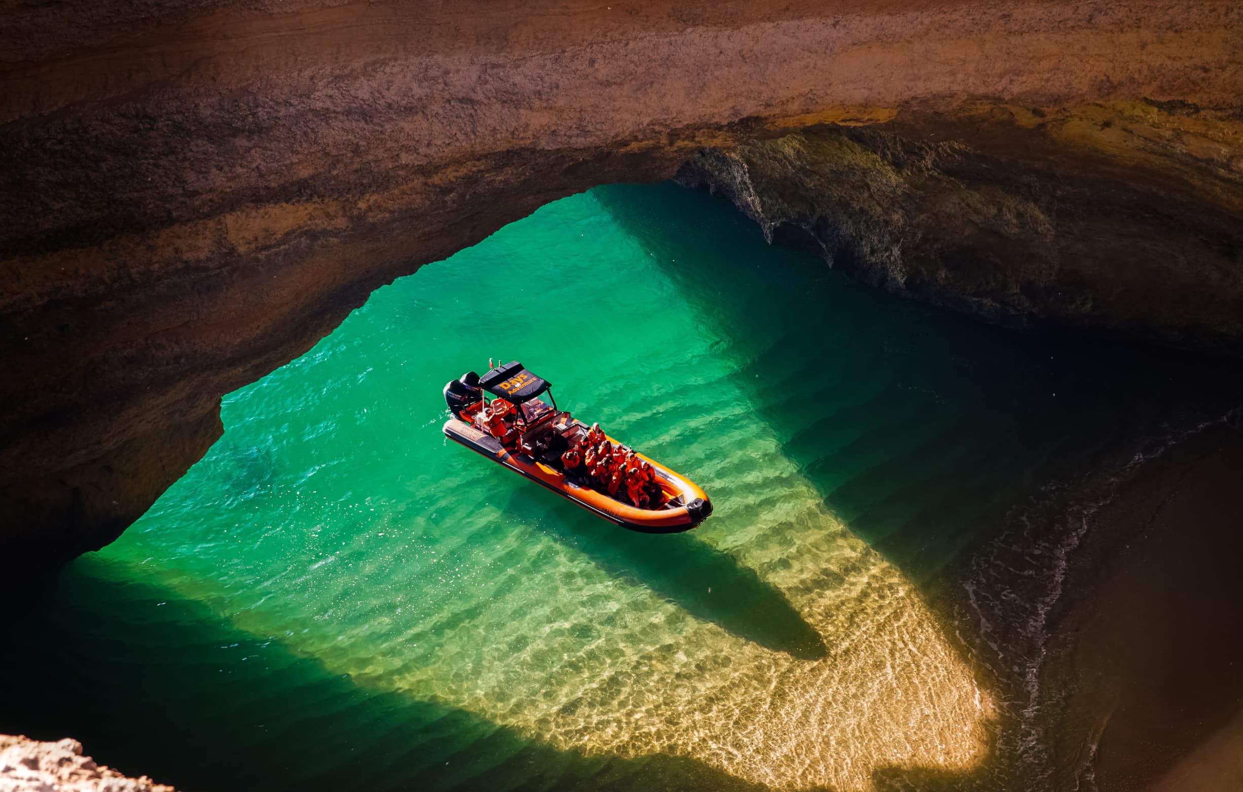 Exciting speedboat experience near the Benagil caves Algarve