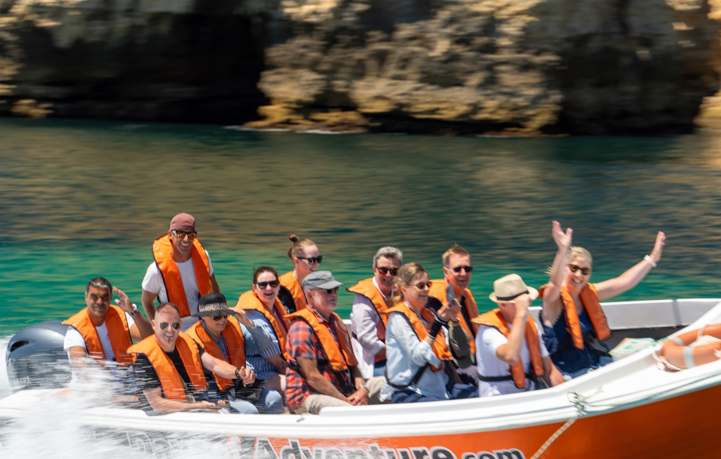 People enjoying the Ponta da Piedade Caves